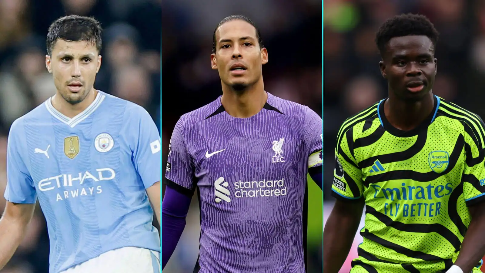 Man City know they 'have to be stronger' as 'none' of the top three will 'win every game' from now 1 Rodri, Virgil van Dijk, Bukayo Saka