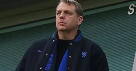 Chelsea co-owner Todd Boehly attends a match at Stamford Bridge.