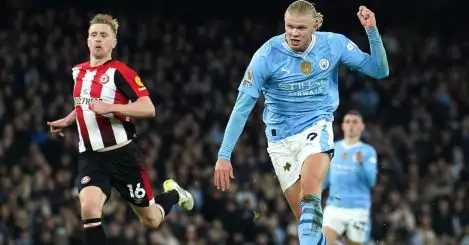 Man City 1-0 Brentford: Haaland returns to scoresheet as Guardiola’s side close in on Liverpool