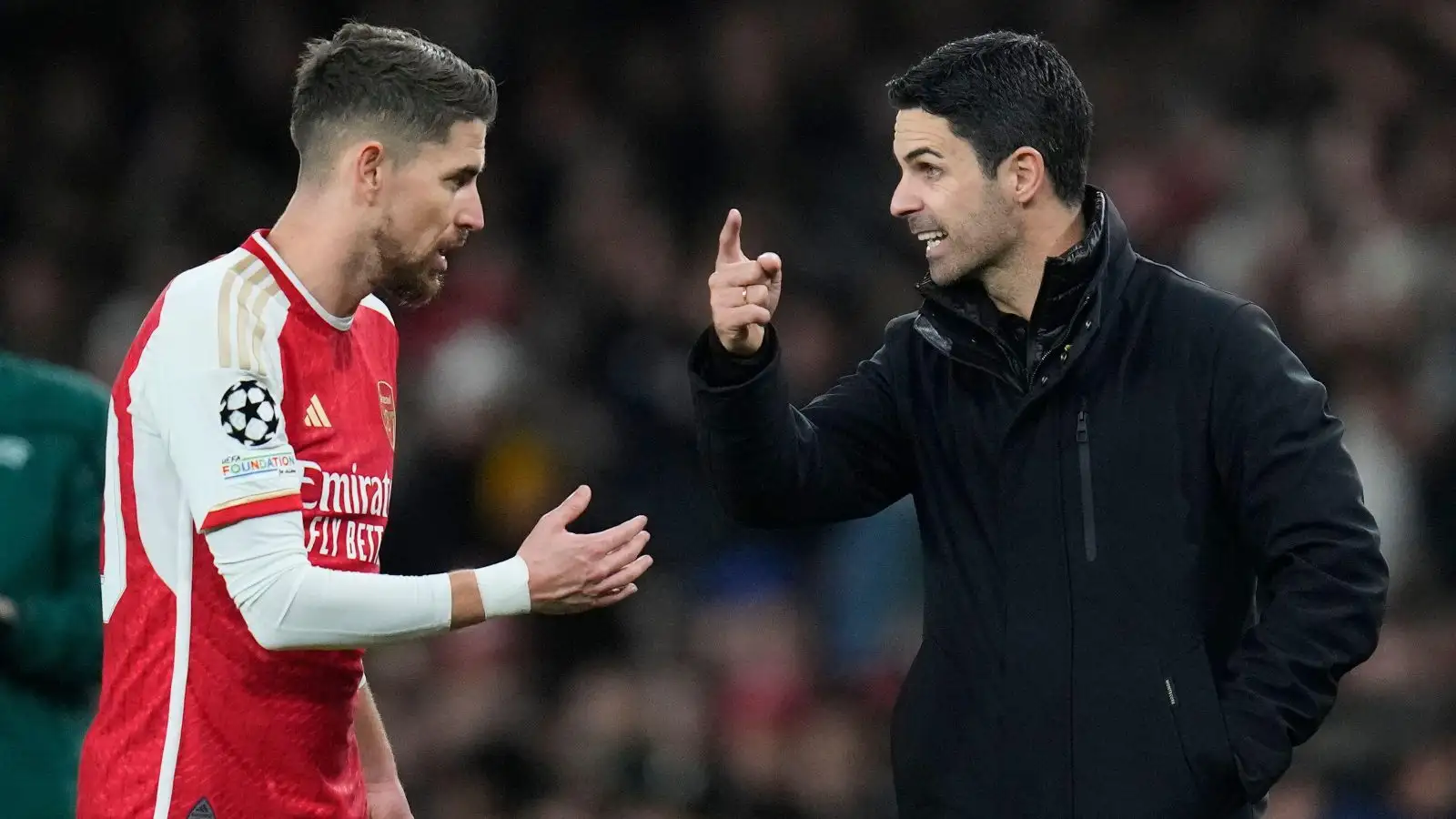 Arsenal star's agent refuses to 'rule out' Serie A transfer as Arteta plots contract negotiations 1 Conglomeration midfielder Jorginho receives instructions from Mikel Arteta.