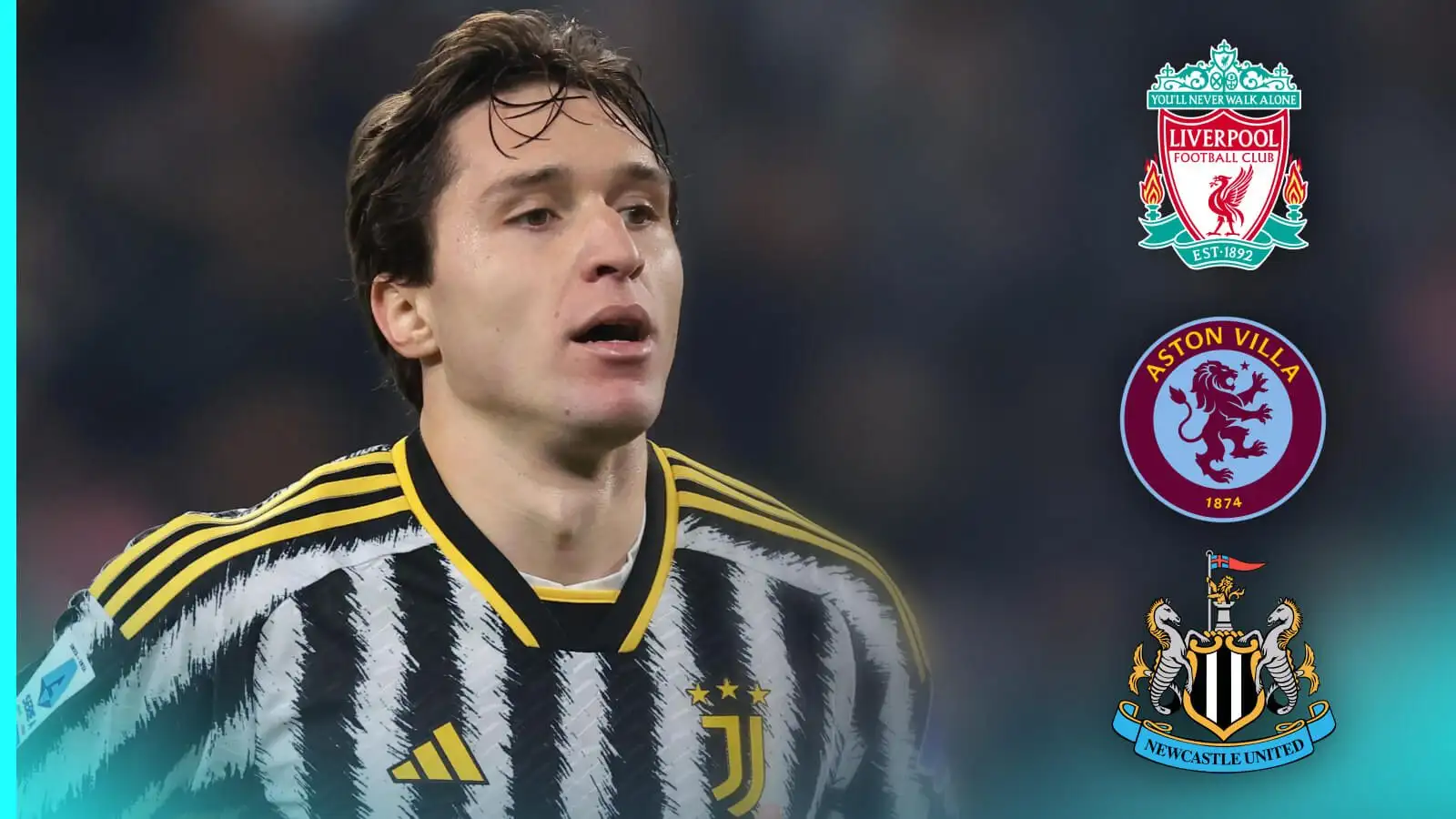 Liverpool transfer: Klopp exit makes deal 'unlikely' as winger 'declines' Newcastle, Villa 'advances' 1 Reported Liverpool, Newcastle as well as Aston Suite target Federico Chiesa is being fastened with a slide to the Premier League.