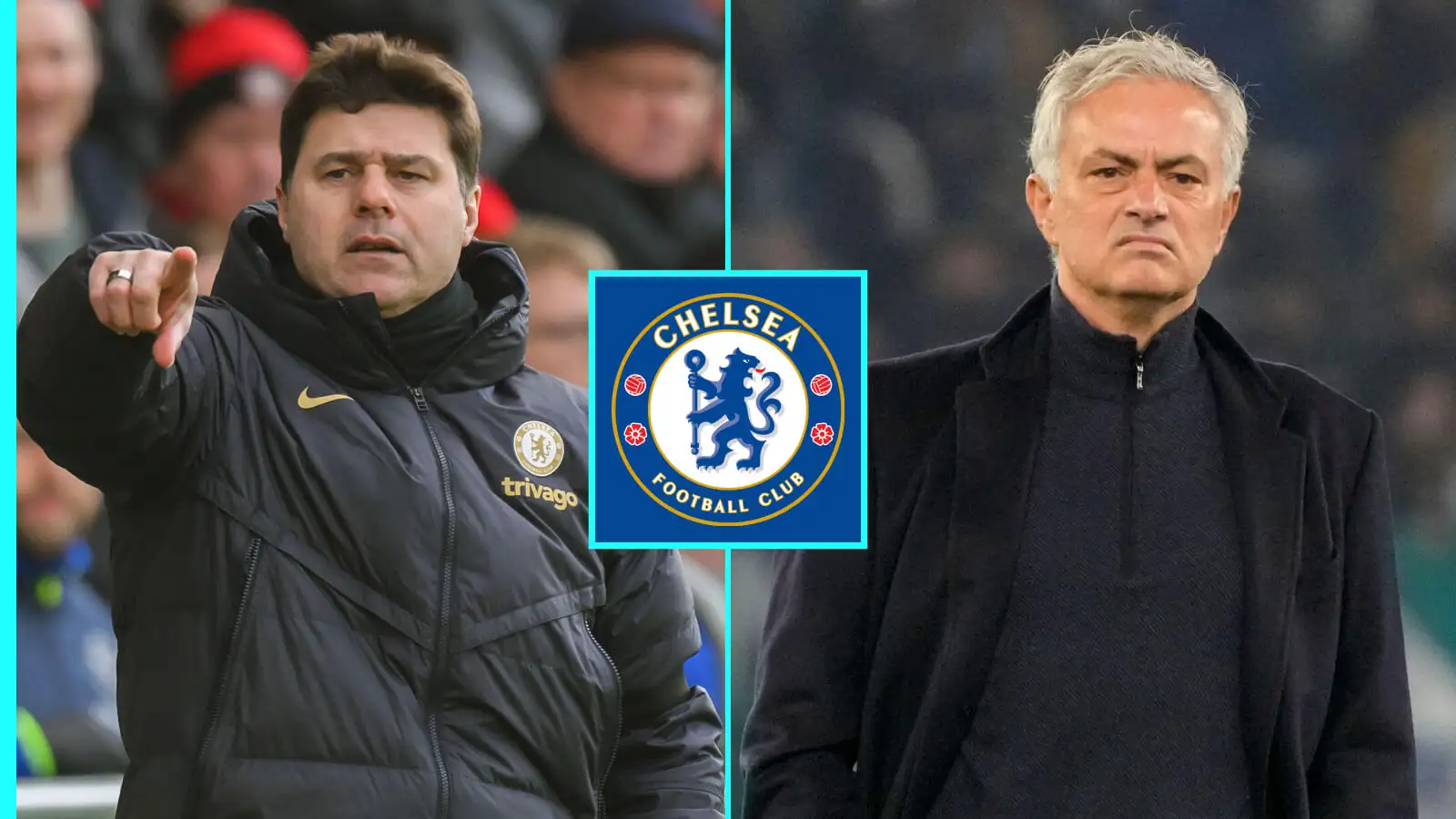 Chelsea honcho Mauricio Pochettino and Jose Mourinho