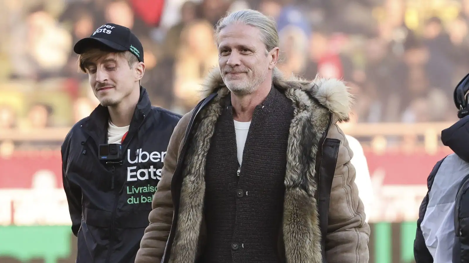 Former Arsenal midfielder Emmanuel Petit at a Ligue 1 match.