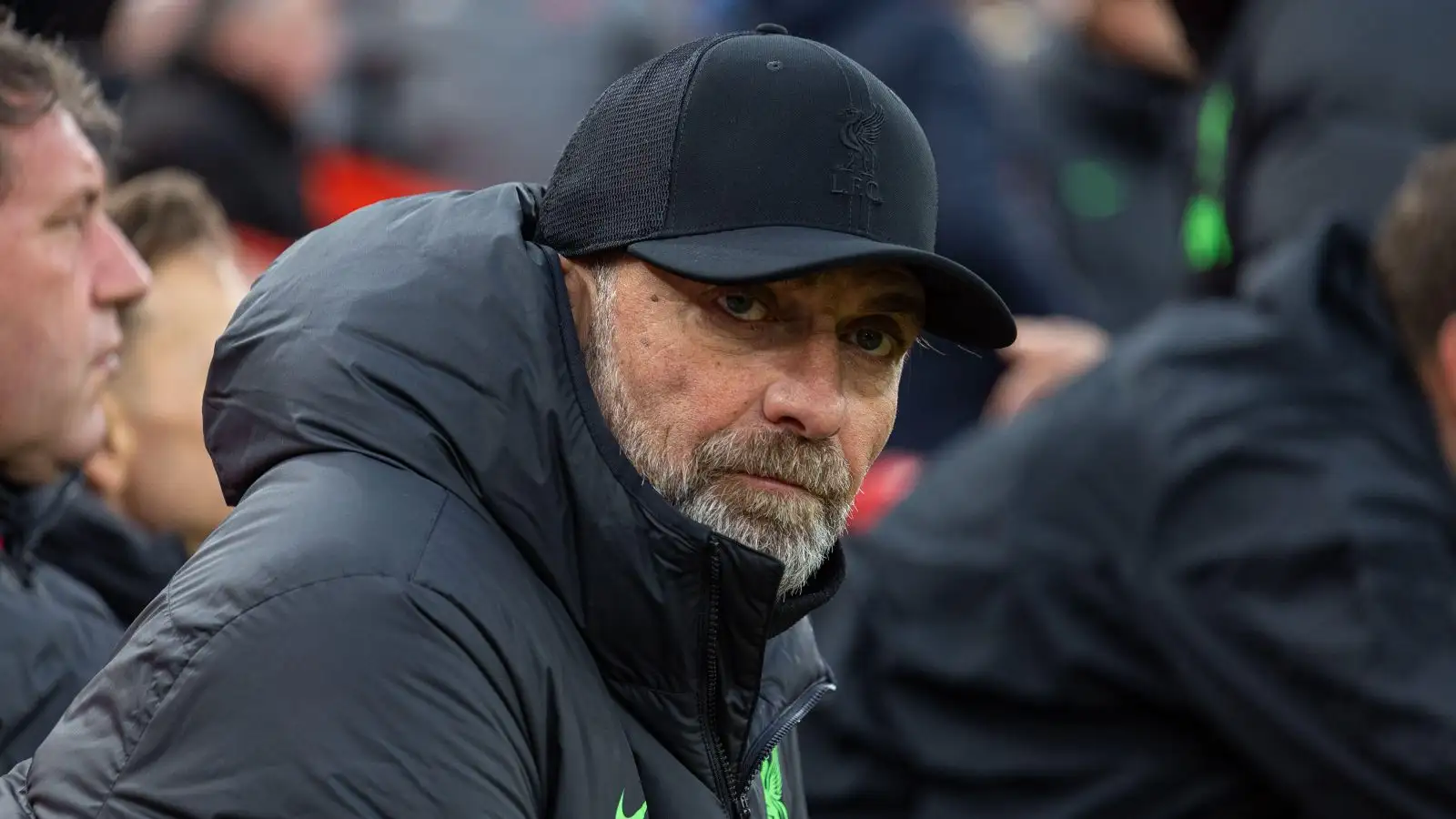 Jurgen Klopp rests on the church bench before a video game.