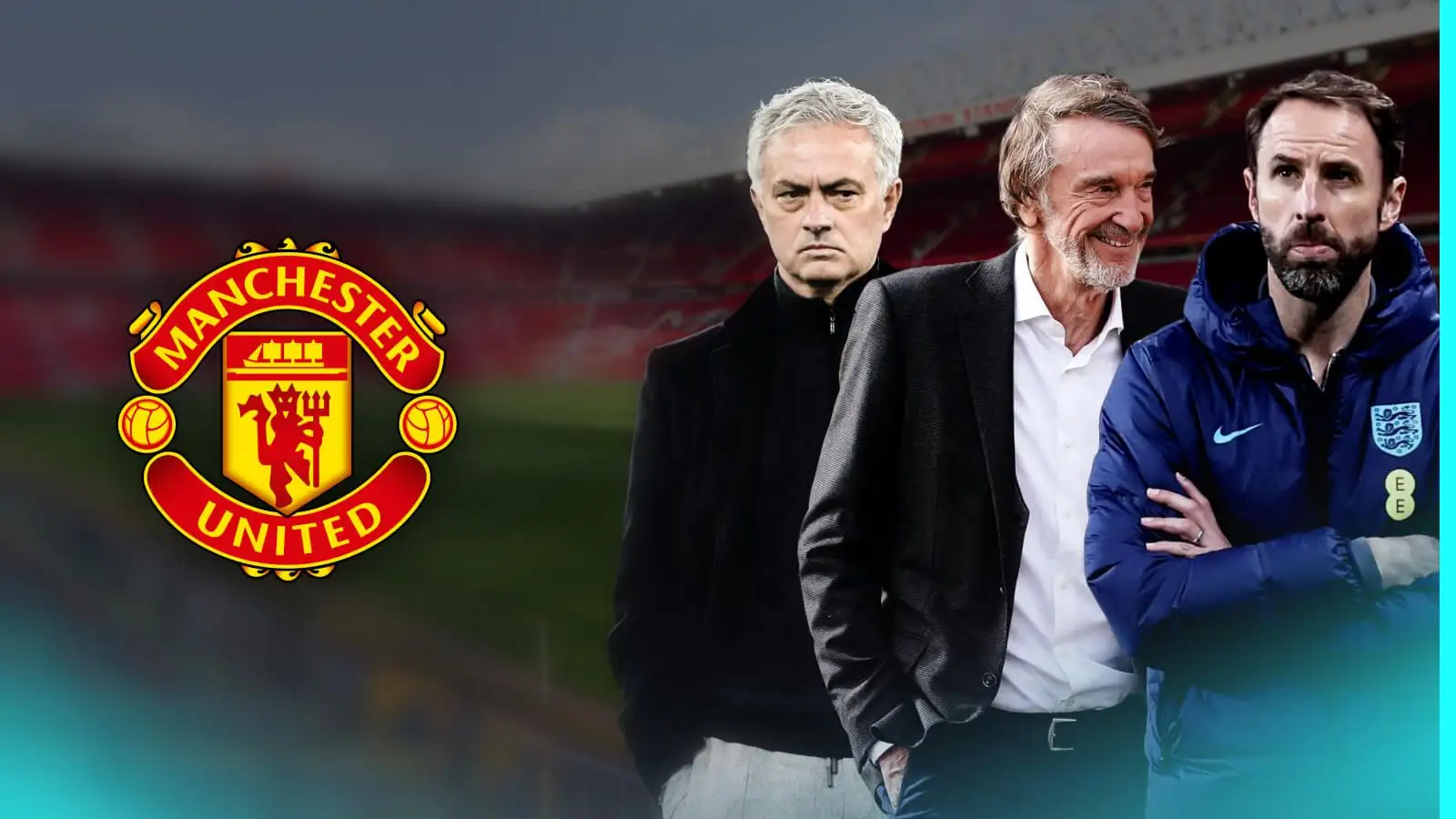 Manchester United get huge Ten Hag decision 'approved' with Mourinho green light issued 1 Jose Mourinho, Sir Jim Ratcliffe and Gareth Southgate with the Manchester United badge