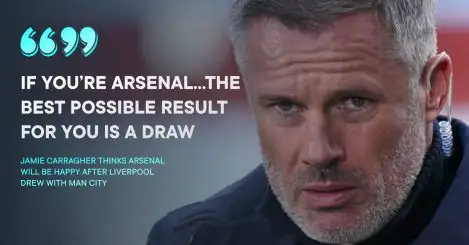 ‘You’re an Arsenal fan’ – Carragher stunned by title claim as Arteta celebrates ‘best possible result’