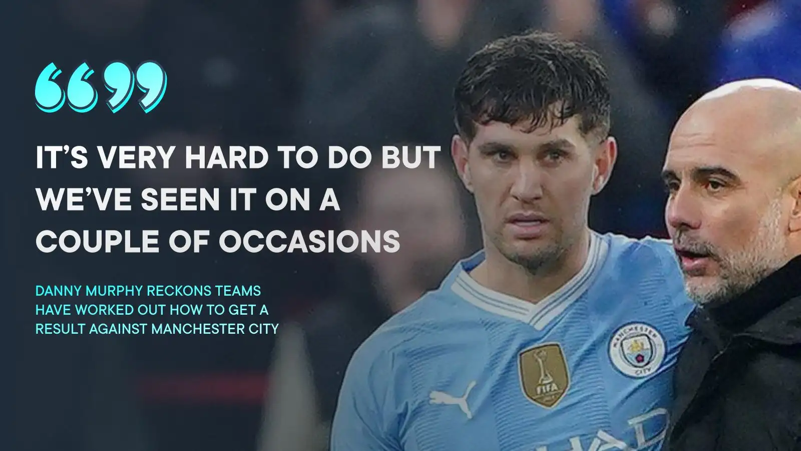 Murphy tells Arsenal how to beat Man City after Guardiola's side draw at Liverpool 1 Male City duo John Rocks and also Pep Guardiola