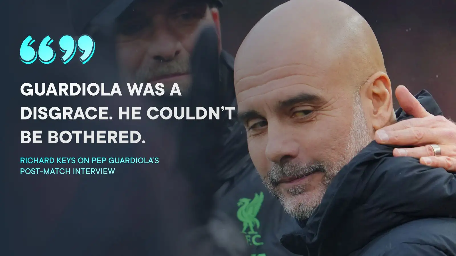 Man City: Guardiola labelled a 'disgrace' for looking at reporter like a 'piece of poo on his shoe' 1 Male Urban liberty honcho Pep Guardiola