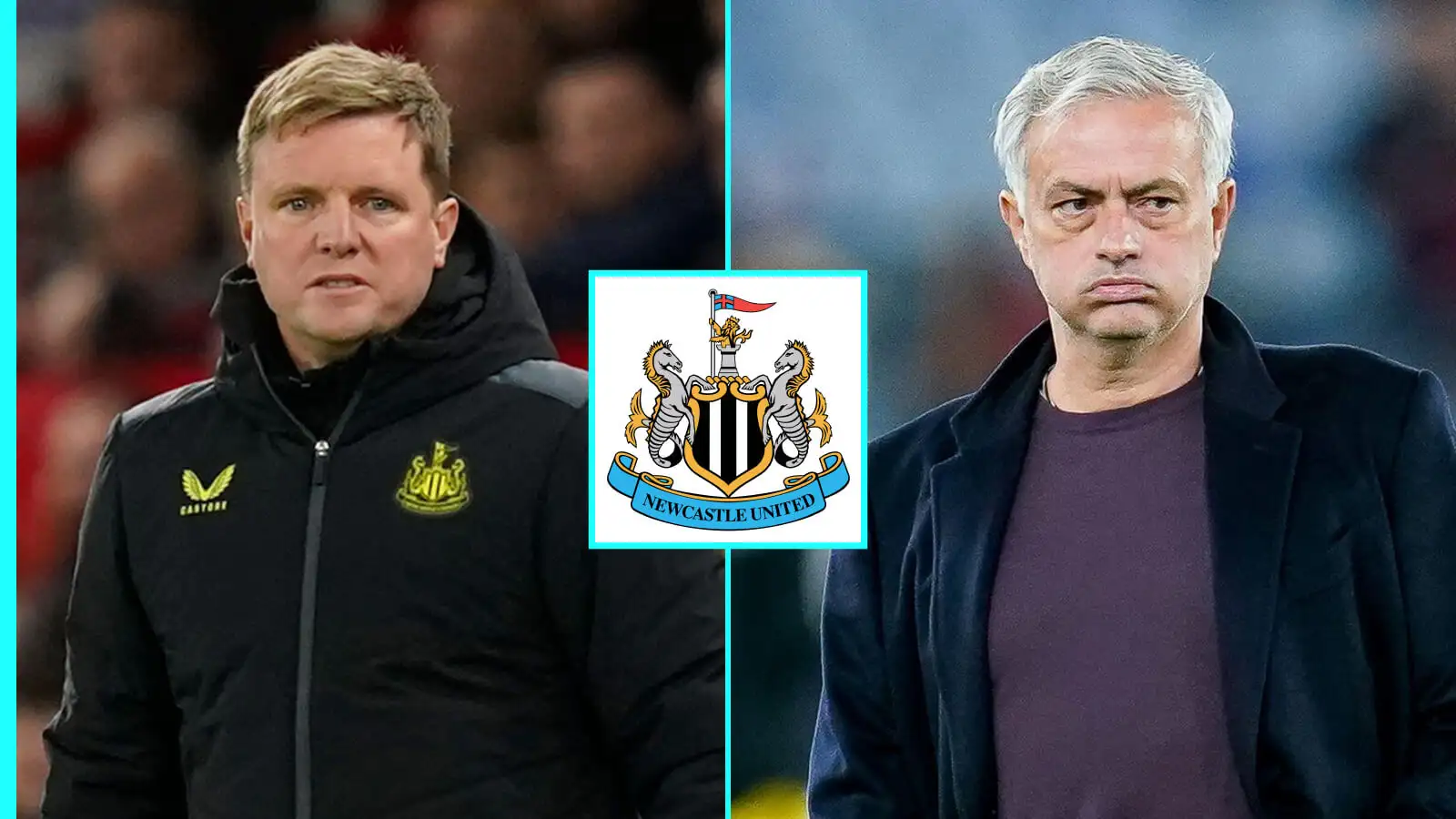 Newcastle pinnacle mutt Eddie Howe and Jose Mourinho