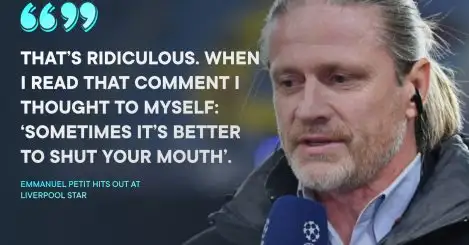 Emmanuel Petit tells Liverpool star to ‘shut up’ after making ‘ridiculous’ Prem title claim – ‘that’s bull’