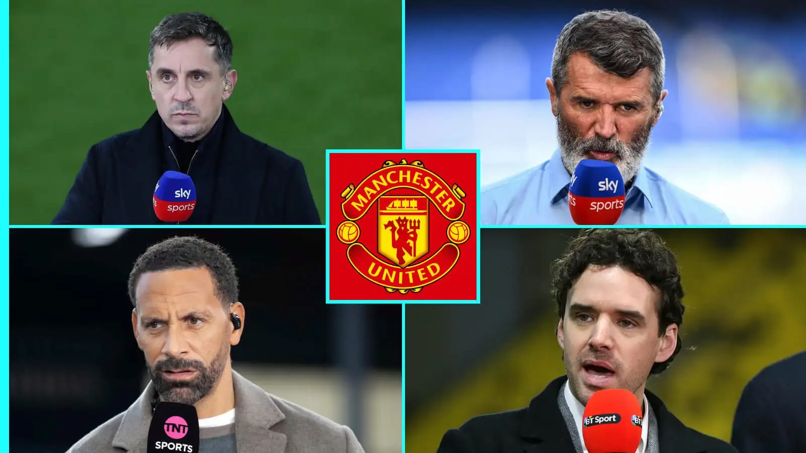 Previous Individual Utd players Gary Neville, Roy Keane, Rio Ferdinand and Owen Hargreaves.