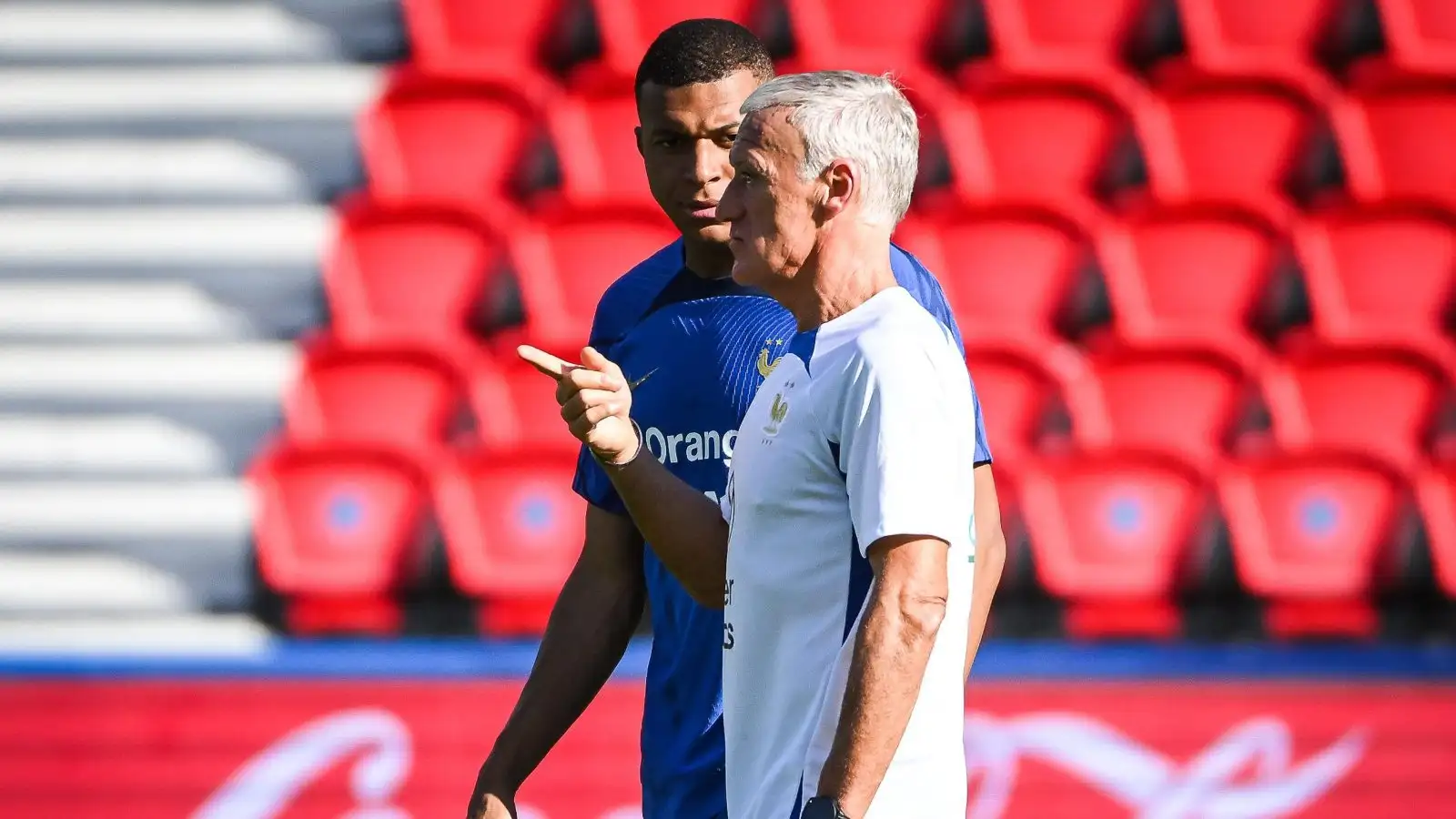 Didier Deschamps and Kylian Mbappe