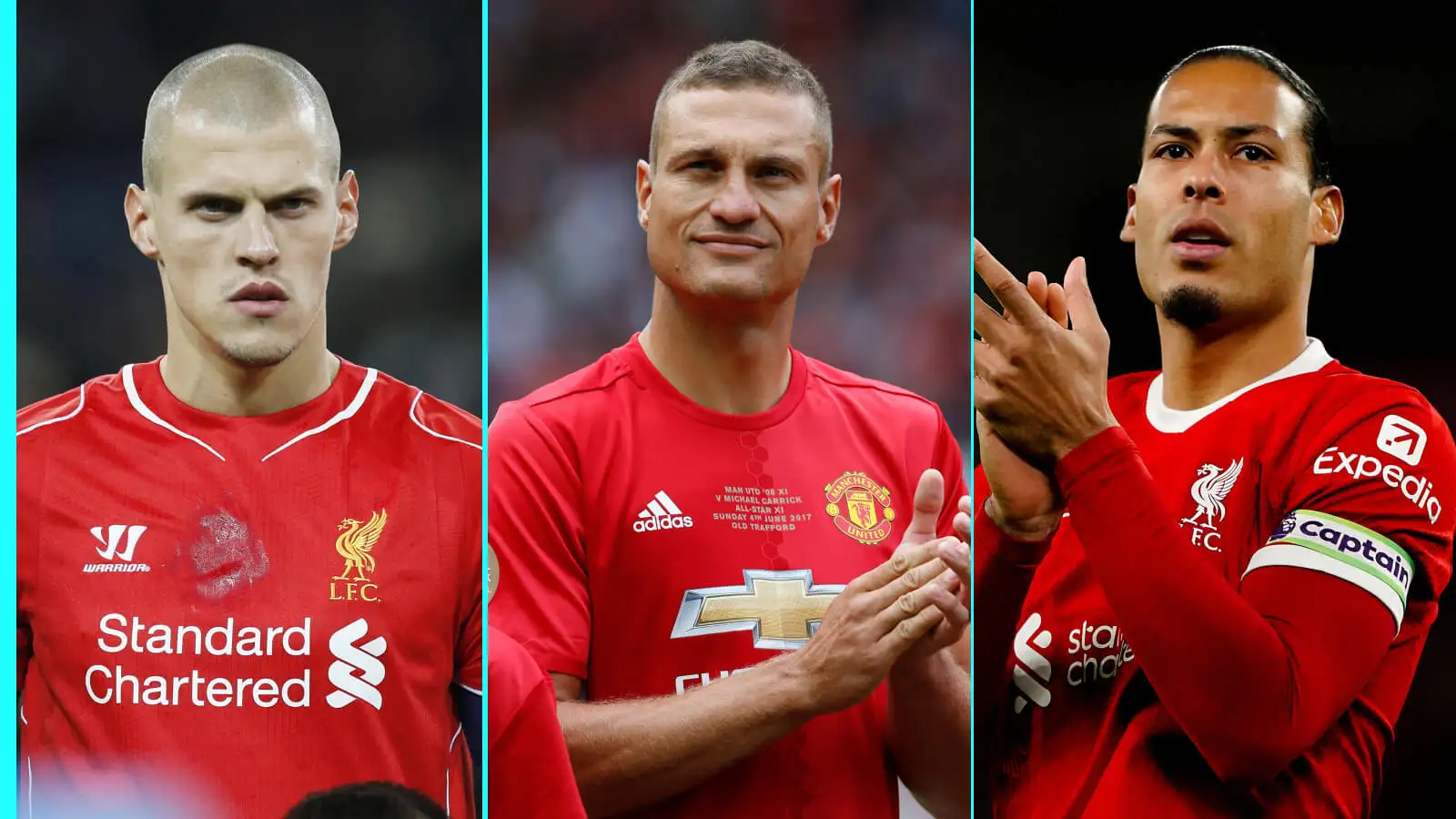 Man Utd icon ‘torn apart twice’ by former Prem striker ‘nowhere near’ Van Dijk; ‘same level as Skrtel’