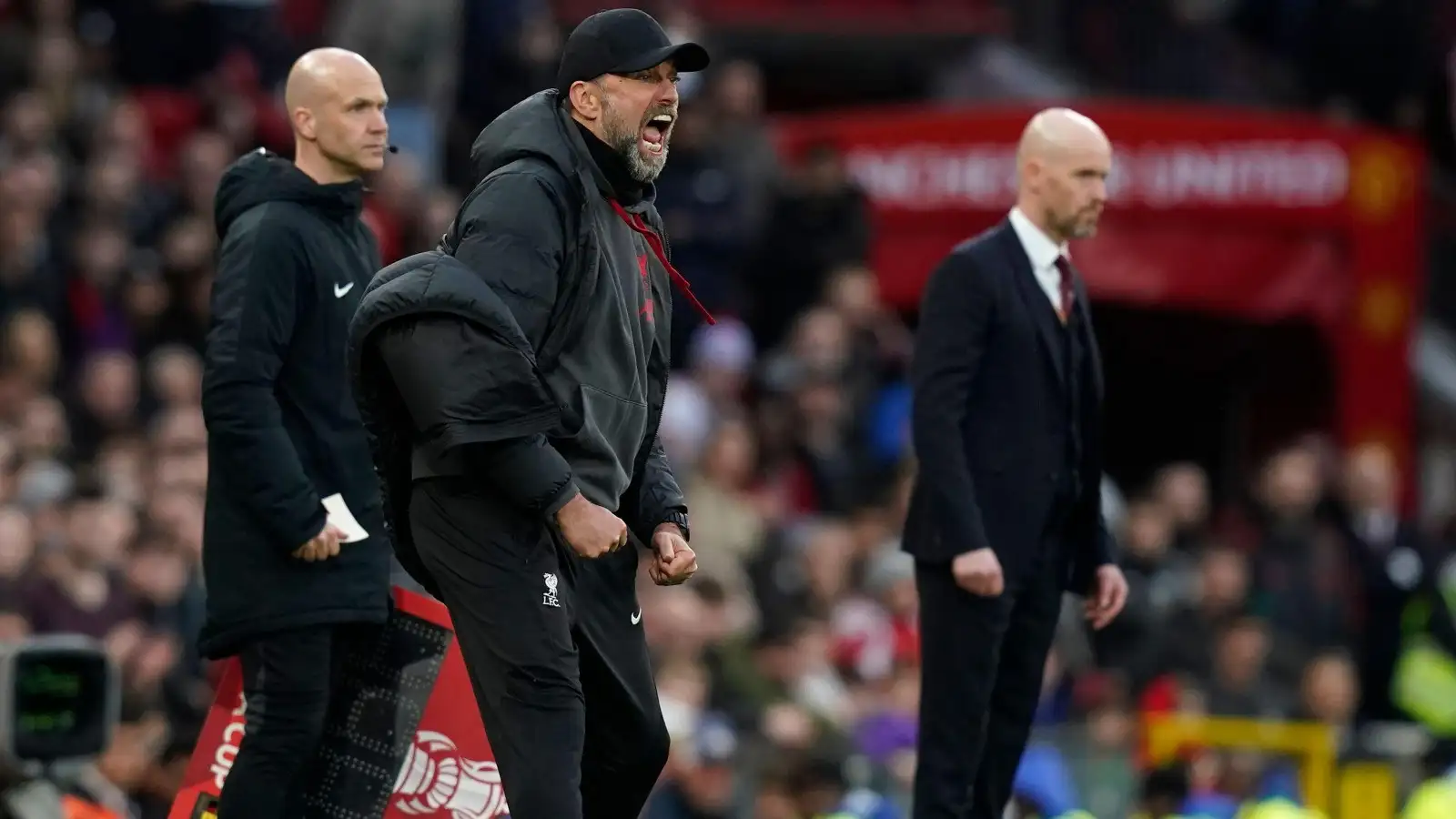 Jurgen Klopp irate during Manchester United defeat