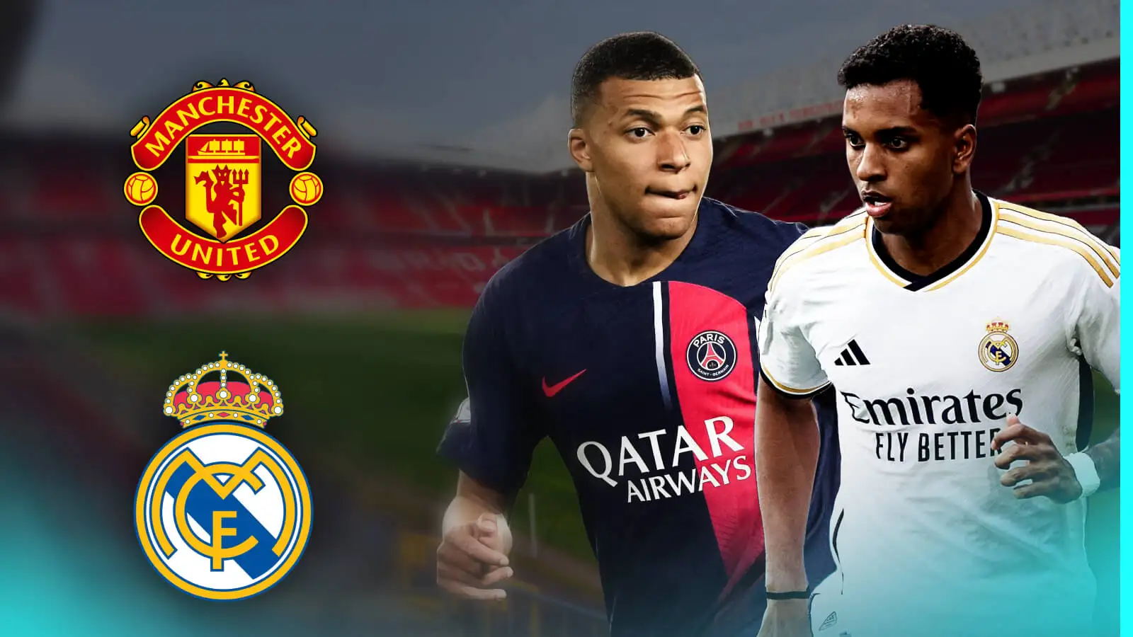 Man Utd eye 'main victim' at Real Madrid as Mbappe sparks 'dire consequences' and 'tactical problems' 1 Individual Utd transmit target Rodrygo and Kylian Mbappe