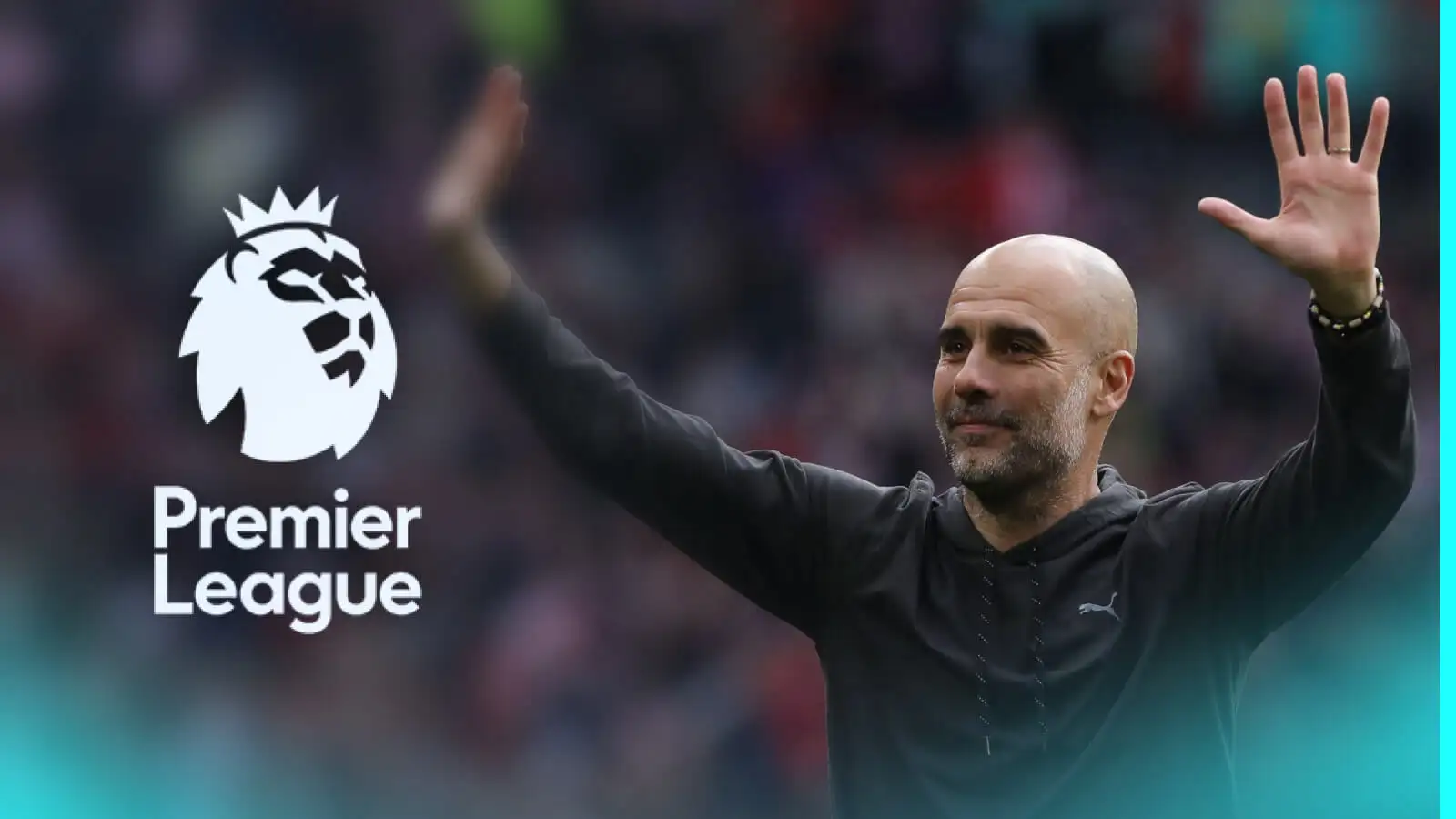 Man City 'launch unprecedented legal action against Premier League' as top flight is 'plunged into civil war' 1 Pep Guardiola waves to Male Metropolis fans.