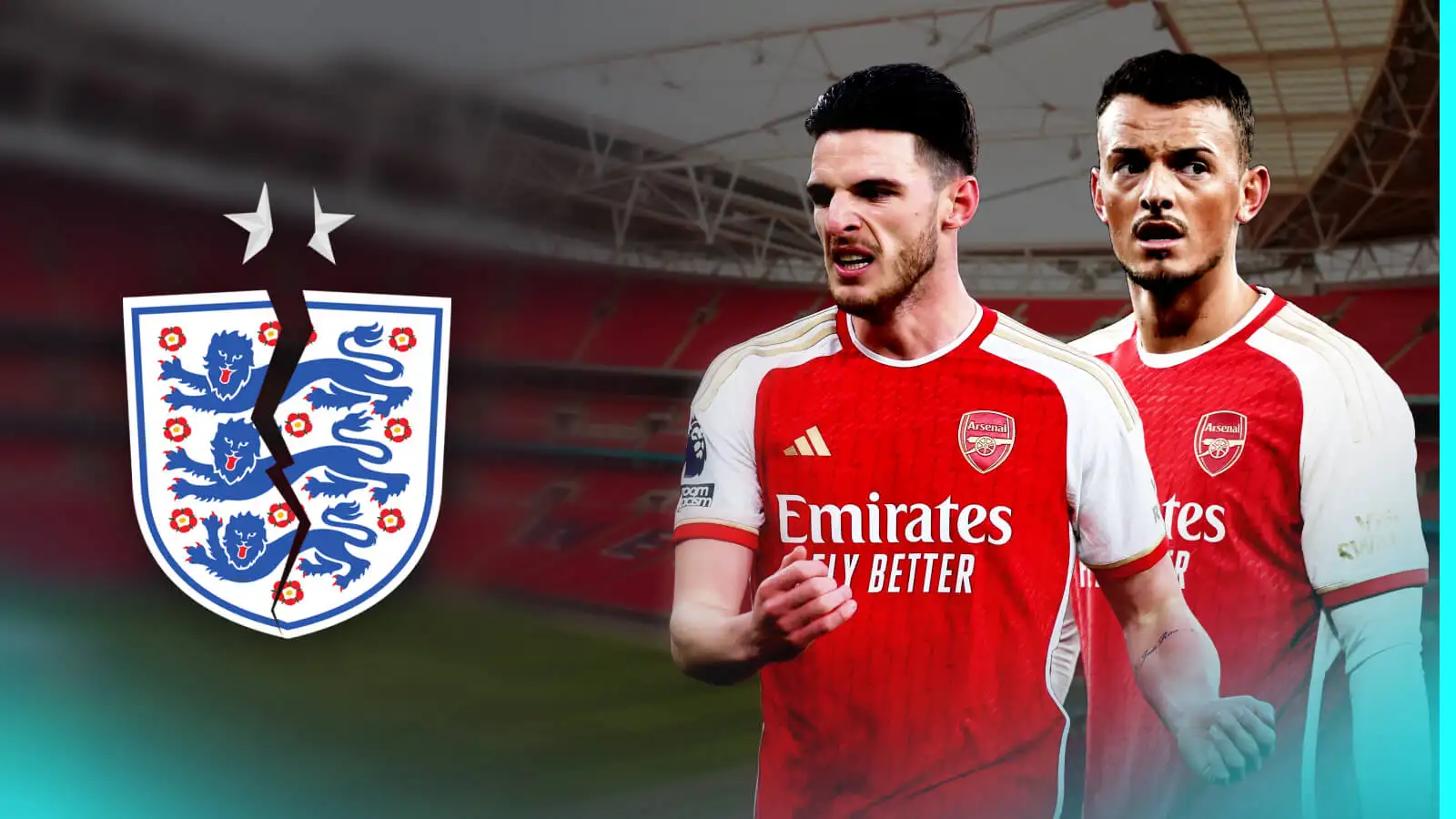 Arsenal star promises to 'speak to Ben White' over England future after Southgate conversation 1 Declan Rice, Ben White, England