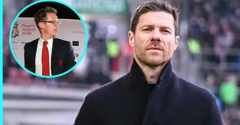 Liverpool chief Michael Edwards and Bayer Leverkusen manager Xabi Alonso
