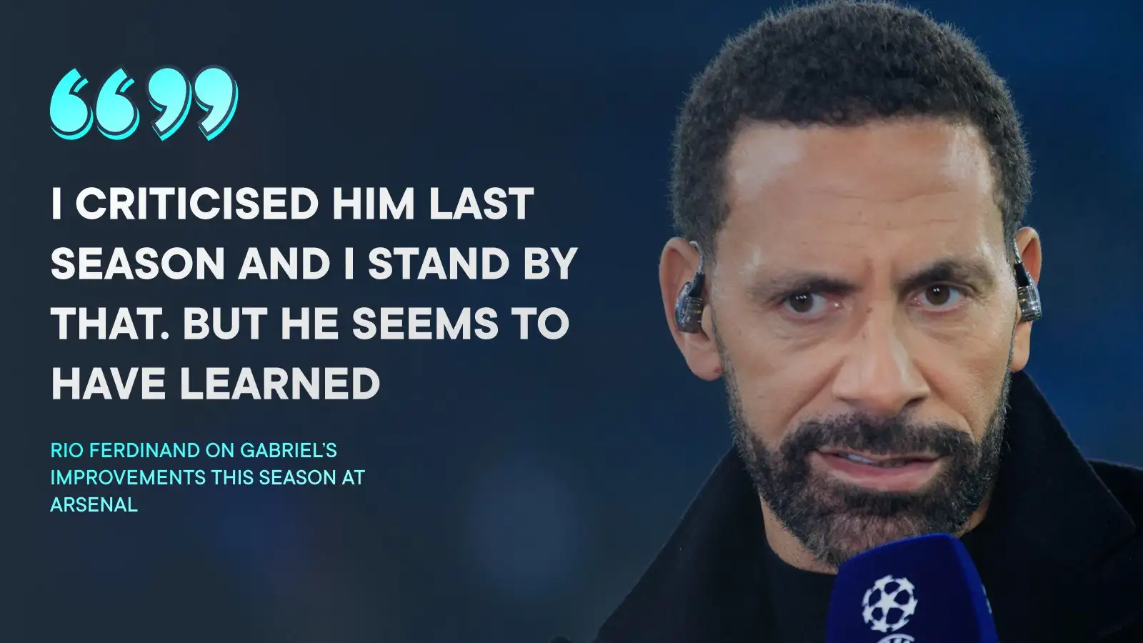 Man Utd legend Ferdinand reveals the Arsenal star Rice has been 'waxing lyrical and raving about' 1 Rio Ferdinand on Medley protector Gabriel