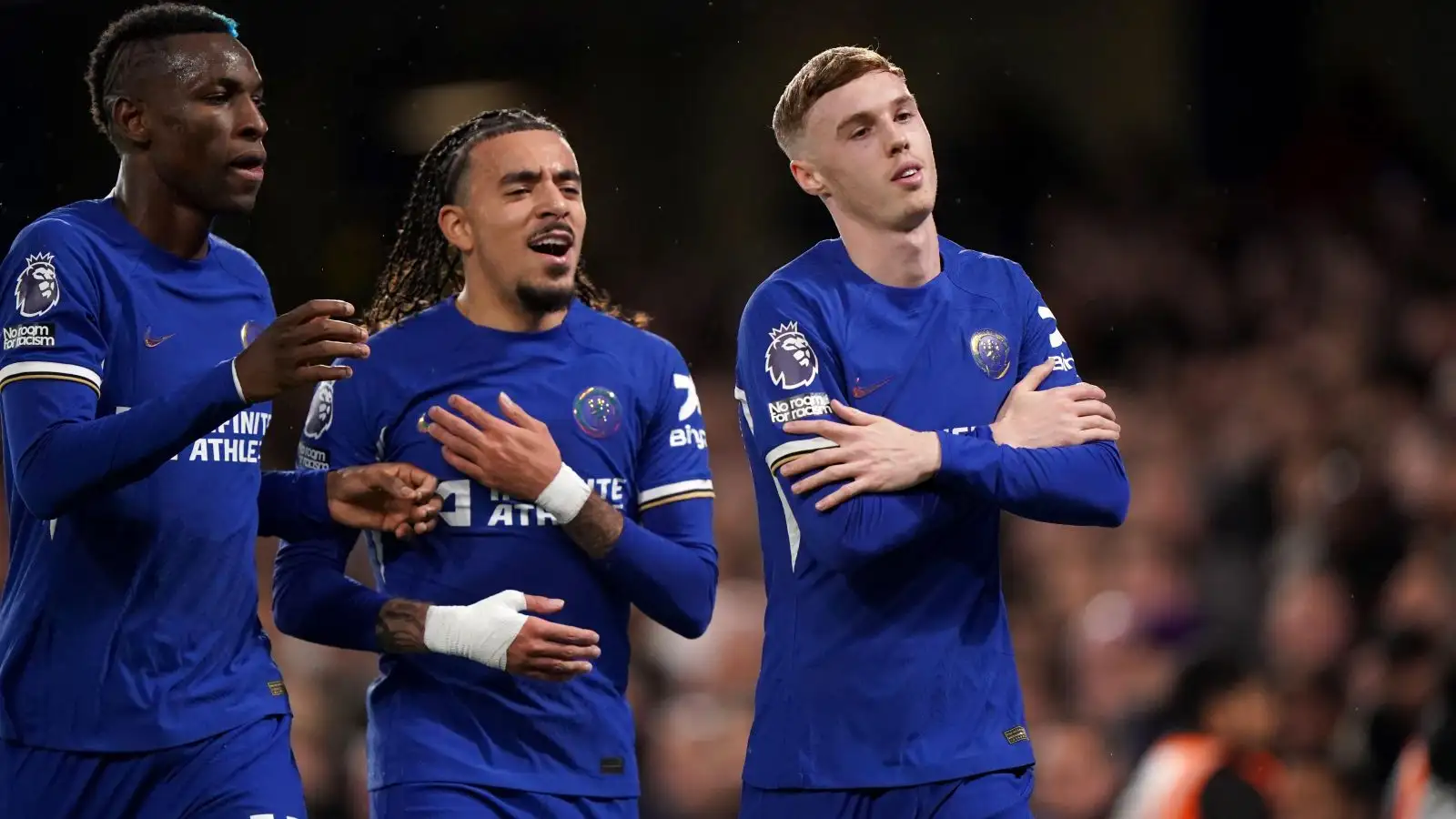 Chelsea midfielder Cole Palmer celebrates his urge.