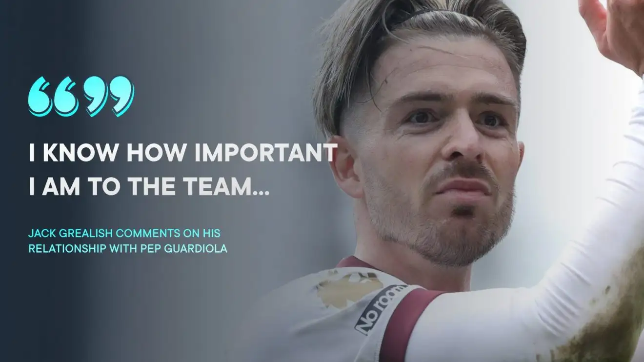 Grealish 'happy' to play for 'best manager ever' Pep amid reports he 'can go' back to Aston Villa 1 Jack Grealish points out his relationship wearing Pep Guardiola