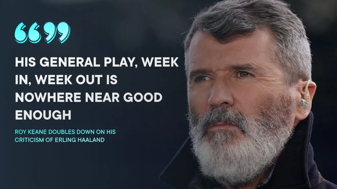 Man City: Keane doubles down on Haaland critique as Wright backs up 'League Two player' jibe 1 Roy Keane on Male Metropolis demonstrator Erling Haaland