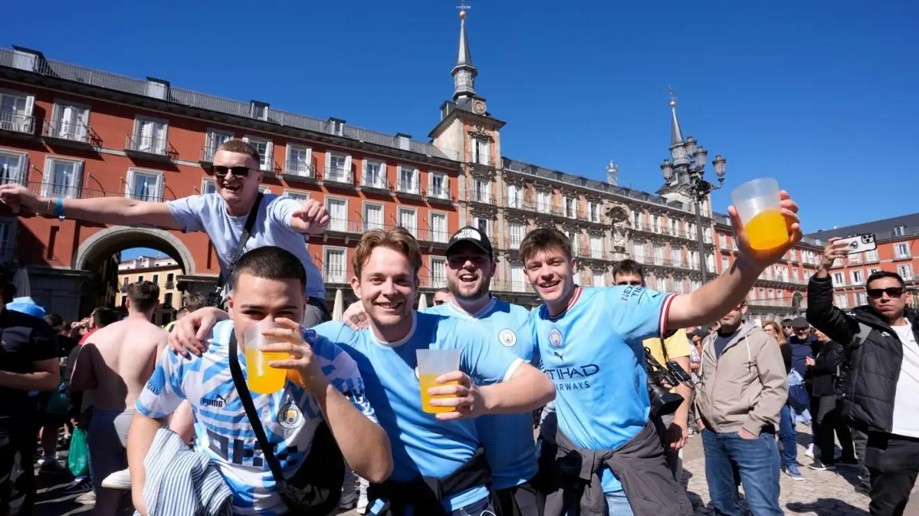 Manchester Metropolis enthusiasts in Madrid