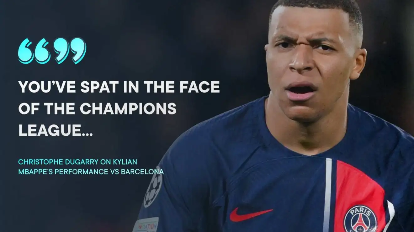 Mbappe 'betrayal' sees PSG star 'spit in Champions League face' as ex-pro slams Barcelona 'scandal' 1 Kylian Mbappe is criticised by Christophe Dugarry