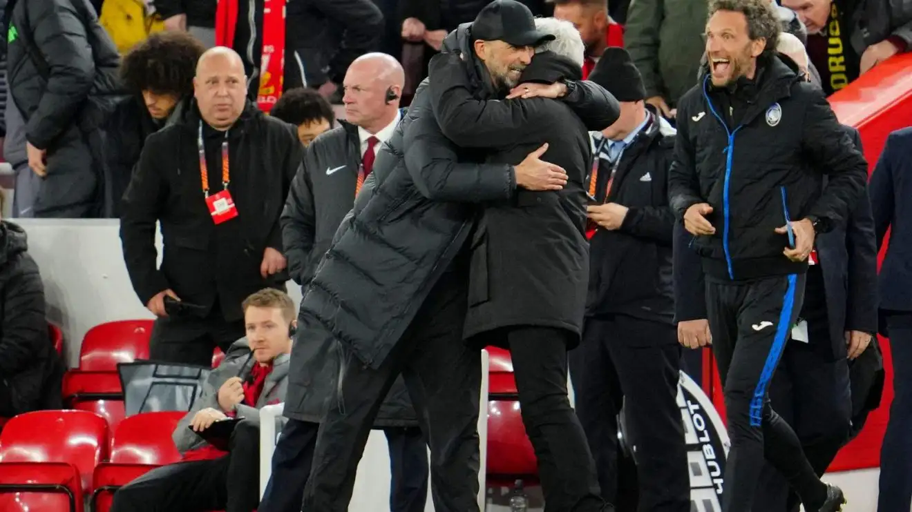 Liverpool boss Jurgen Klopp takes on Atalanta honcho Gian Piero Gasperini after a suit
