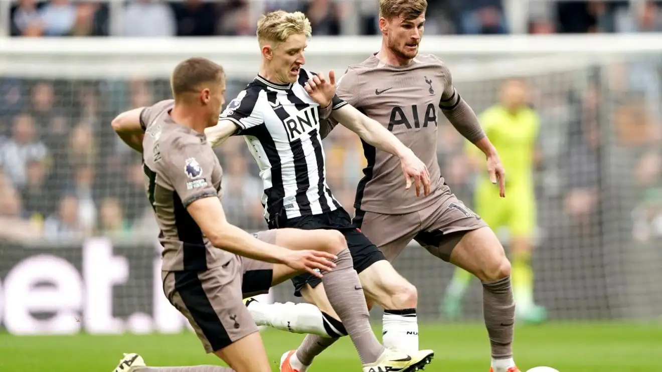 Tottenham protector Micky van de Ven wraps up for the bulbous against Newcastle