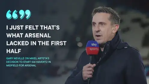 Arsenal: Neville slams Arteta decision in defeat to Aston Villa as he rates Gunners’ title chances