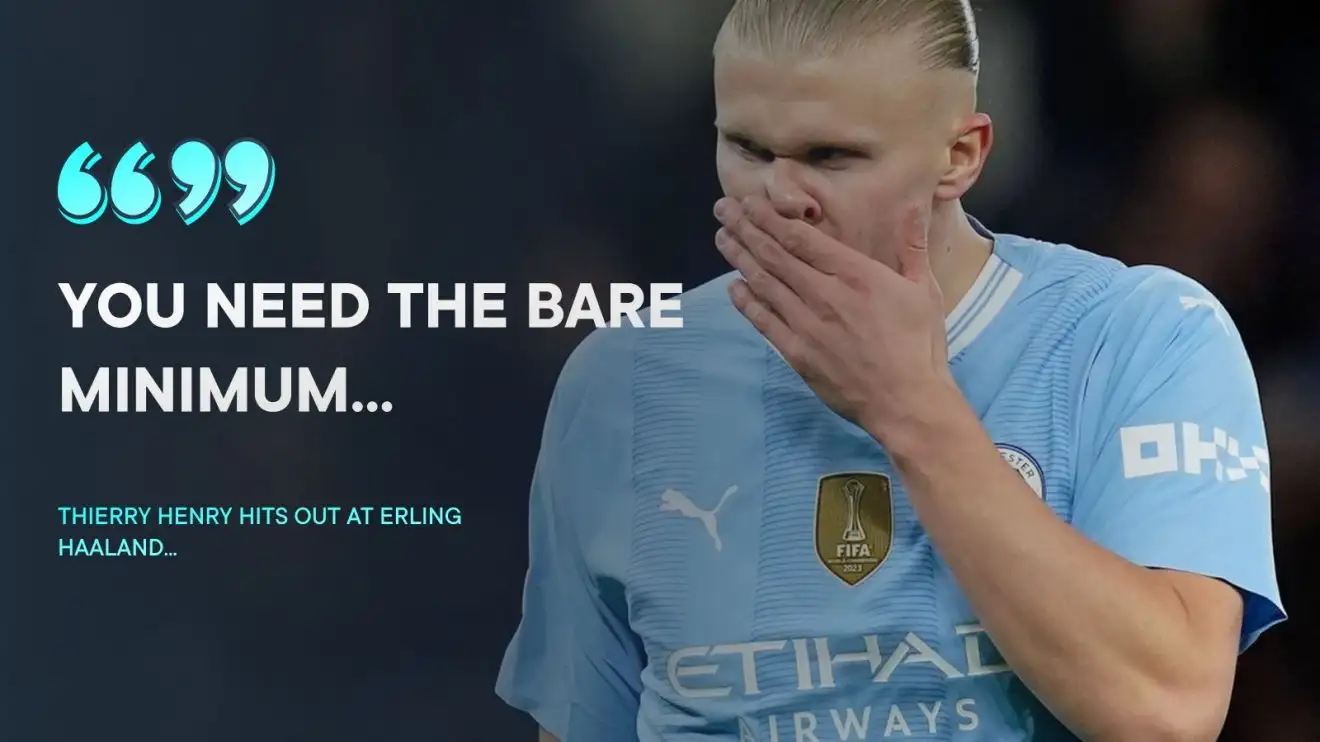 Man City: Henry slams Haaland for not doing 'bare minimum'; Arsenal icon highlights one area of improvement 1 Haaland Individual Metropolis