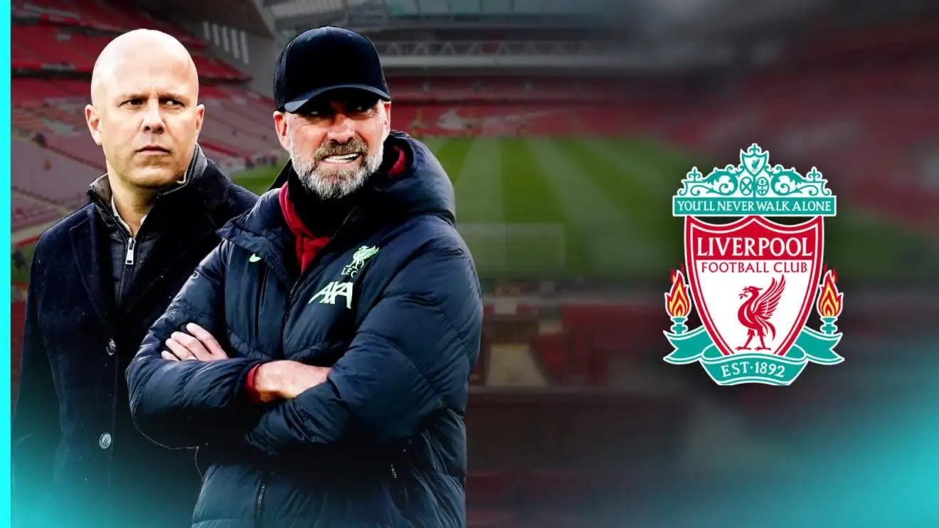 Liverpool: Babel sends 'major' warning to Slot over Anfield job as '40 people' will leave with Klopp 1 Arne Slot and Jurgen Klopp wearing the Liverpool badge.