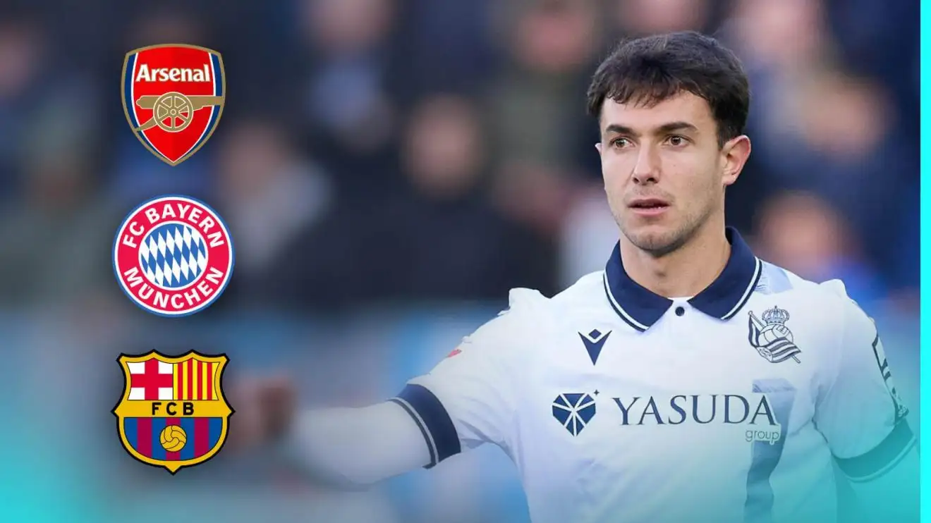 Arsenal £51m transfer proving 'difficult' as Guimaraes 'agreement' hands Arteta boost 1 Mishmash, Bayern and Barcelona-attached Real Sociedad midfielder Martin Zubimendi during a match