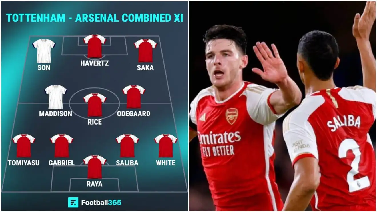 Arsenal - Tottenham combined XI only features two Spurs players