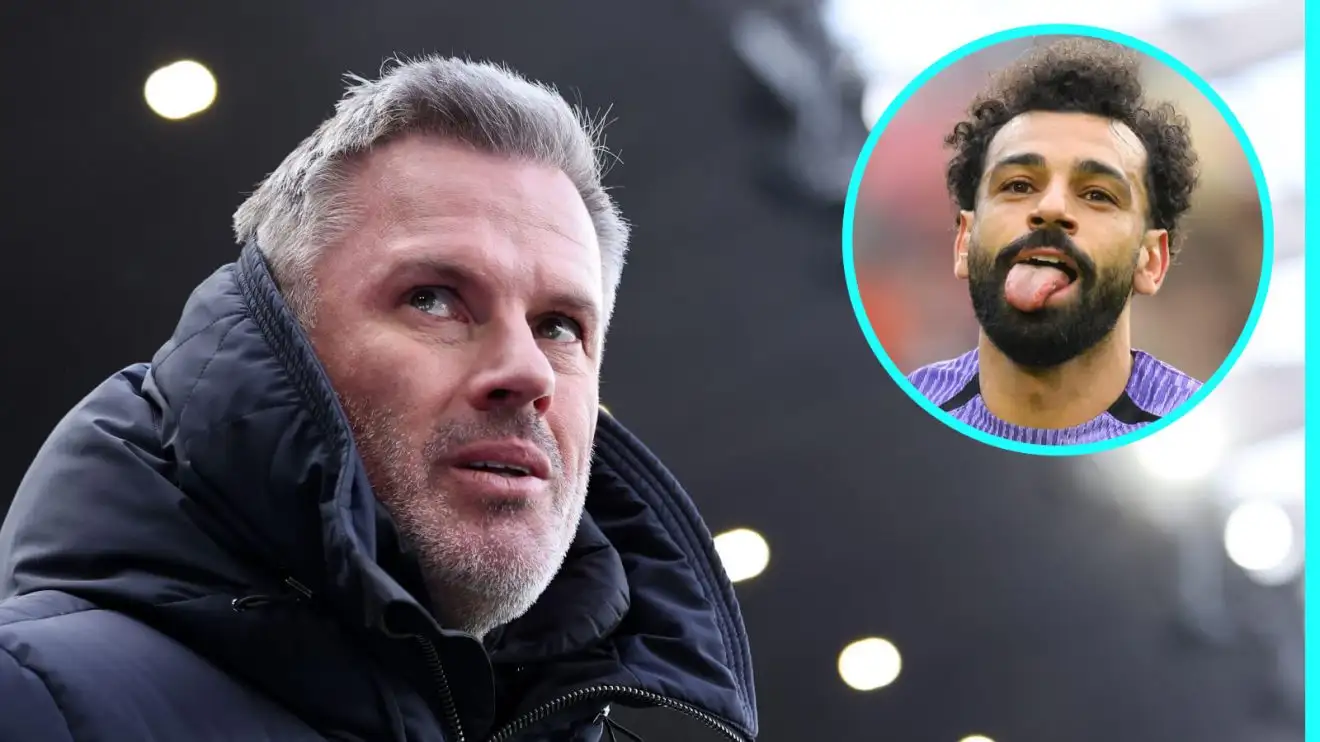 Liverpool tale Jamie Carragher and also Mohamed Salah