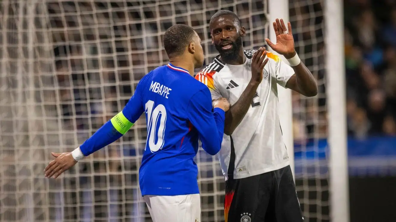 Rudiger vows to 'smash' and 'beat' Mbappe in Champions League final ahead of summer switch 1 Antonio Rudiger and also Kylian Mbappe throughout a suit