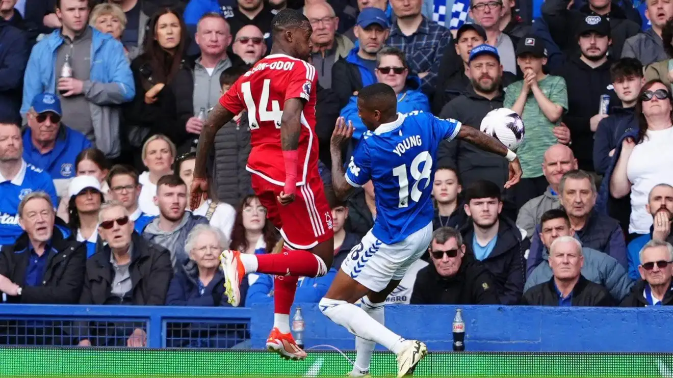 Everton v Nottingham Forest: Ashley Young in feedback against Callum Hudson-Odoi