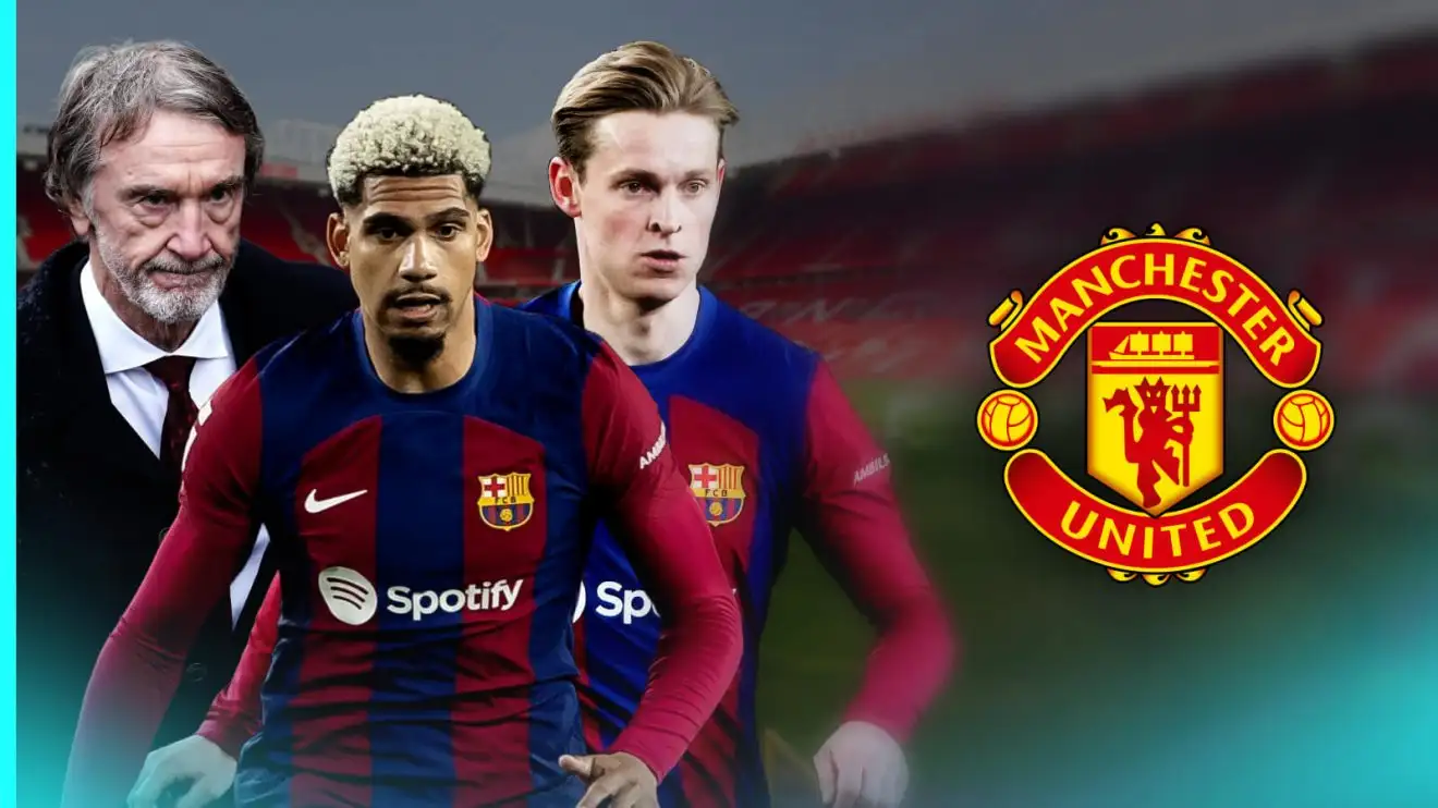 Man Utd transfers: Ratcliffe comes to Barcelona aid as Red Devils submit 'huge offer' for €100m star 1 Ratcliffe Araujo De Jong Male Utd