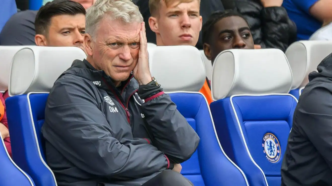 West Ham: 'Writing on the wall' for Moyes after blaming Rice for Chelsea hammering 1 West Ham boss David Moyes aesthetics deeply apprehensive during a suit