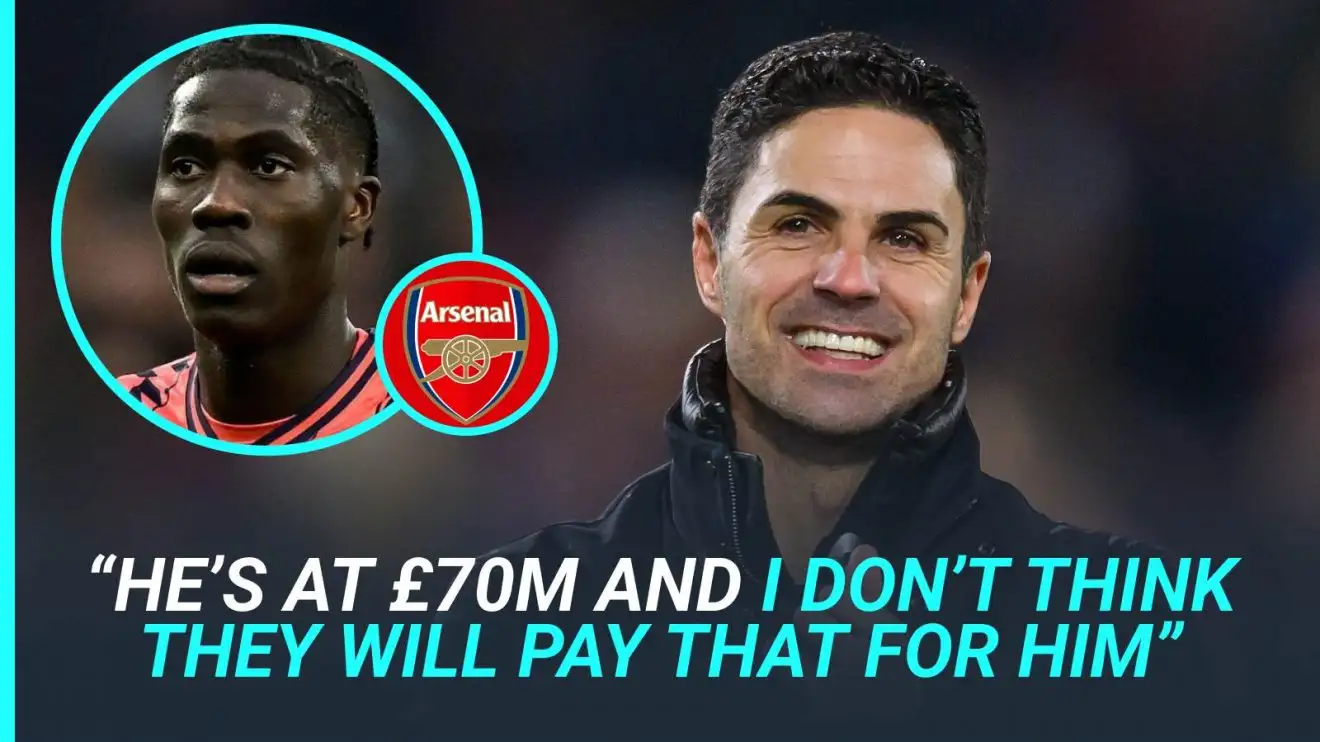 Arsenal manager Mikel Arteta does not think Amadou Onana is well worth £70m, according to Dean Jones