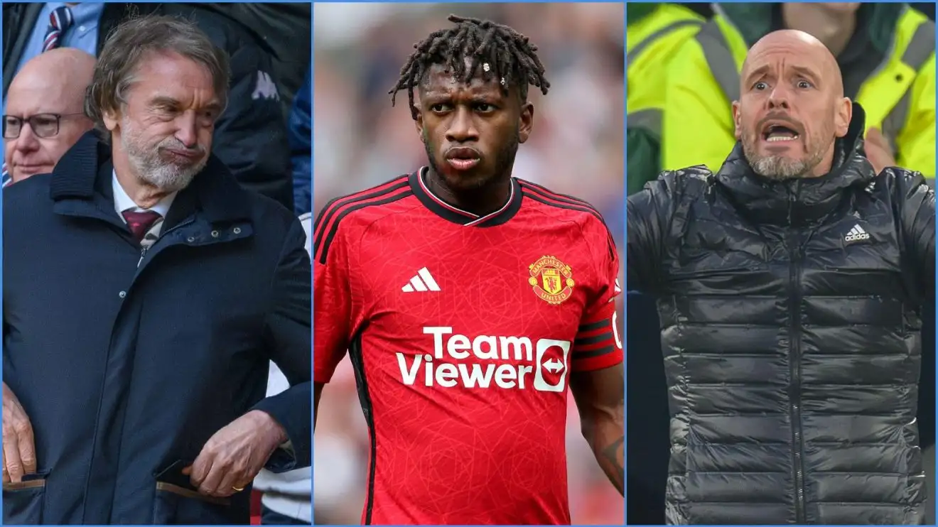 Manchester United season was ruined by 'ridiculous' and 'absolutely kindergarten' £15m sale 1 Sir Jim Ratcliffe, Fred and also Erik 10 Hag of Manchester United