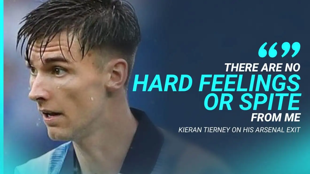 Arsenal star admits 'chances are I'm leaving' but is 'prepared' for Arteta recall amid 'no hard feelings' 1 Kieran Tierney clarifies his Arsenal exit