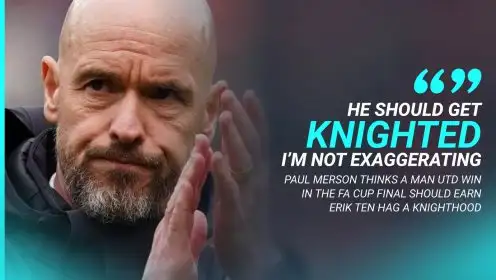 Man Utd: Merson believes Ten Hag ‘should get knighted’ if Red Devils ‘miracle’ happens