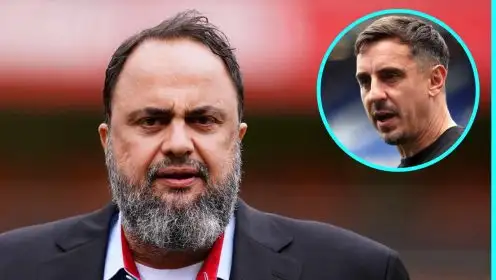 Forest’s Evangelos Marinakis blasts ‘outrageous’ Gary Neville as he doubles down on ‘Luton fan’ claim