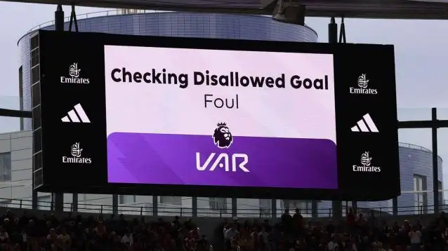 A VAR check in progress