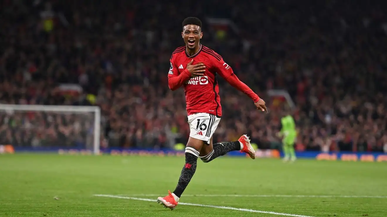 Amd celebrates his goal against Newcastle