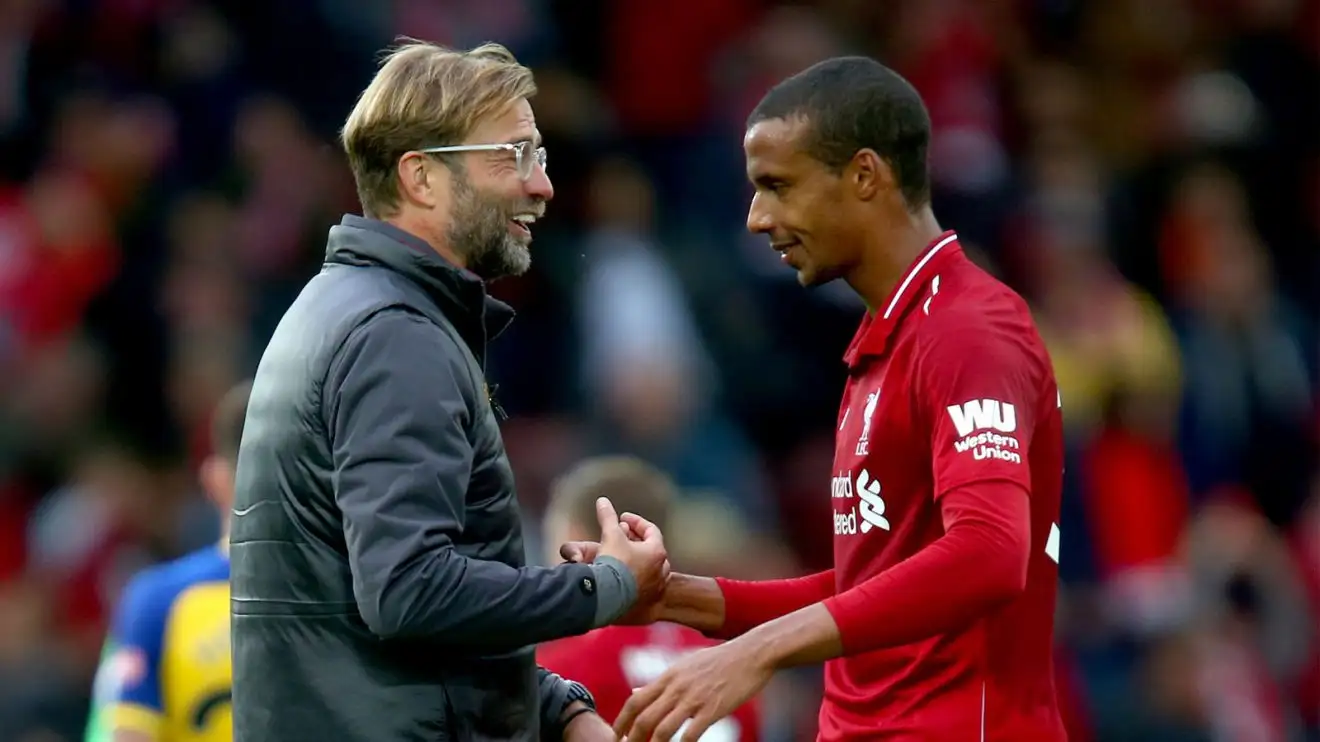 Jurgen Klopp takes on Joel Matip