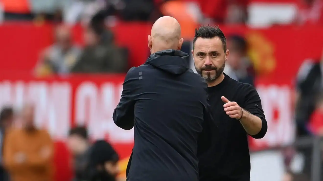 Man Utd boss Erik ten Hag and Roberto De Zerbi