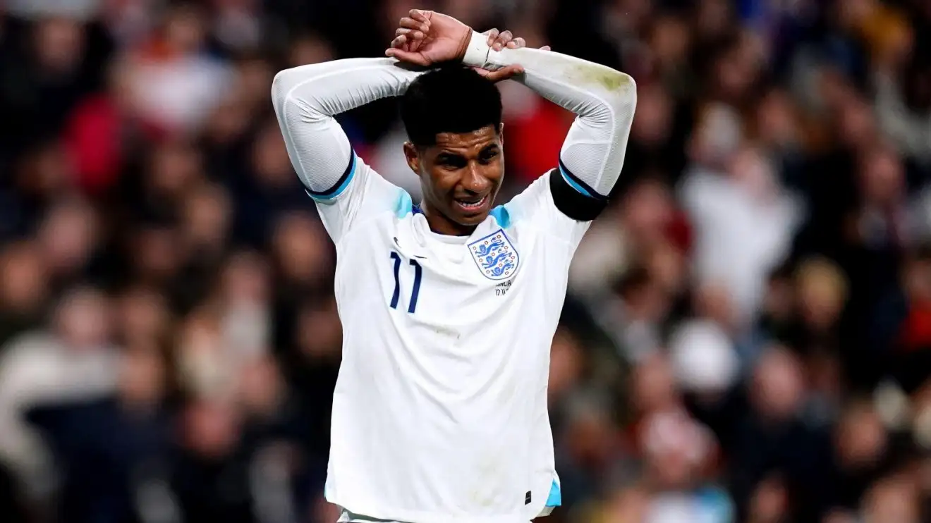 Male Utd and England forward Marcus Rashford